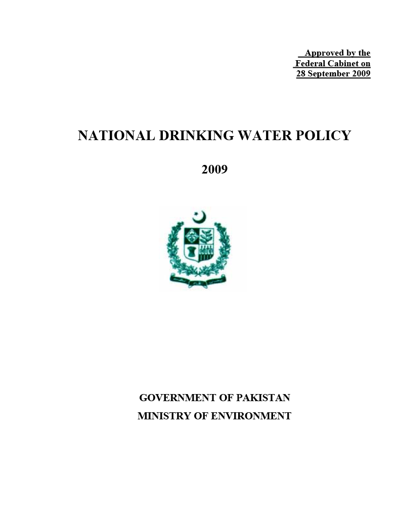 Pakistan Drinking Water Policy