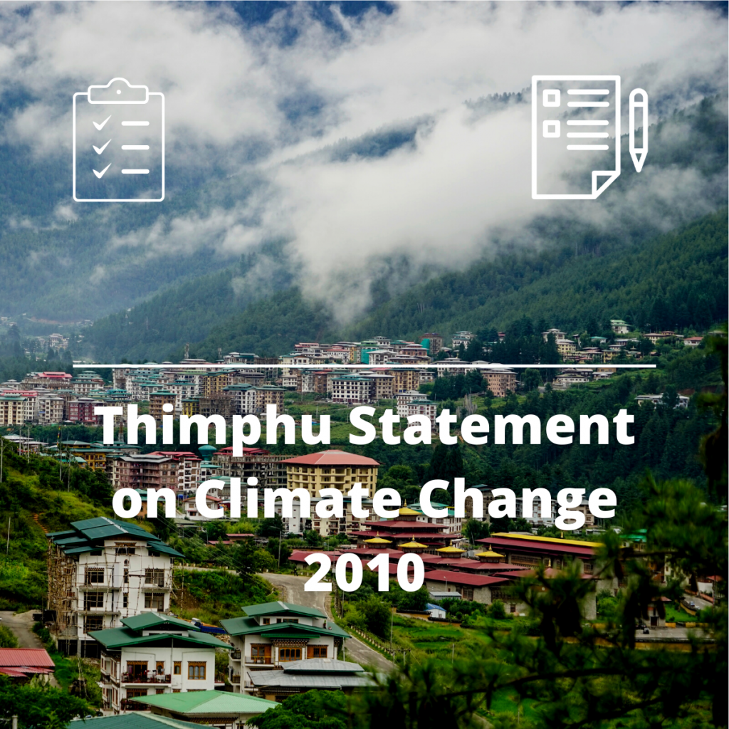 Thimphu Statement on Climate Change - SAR-CLIMATE